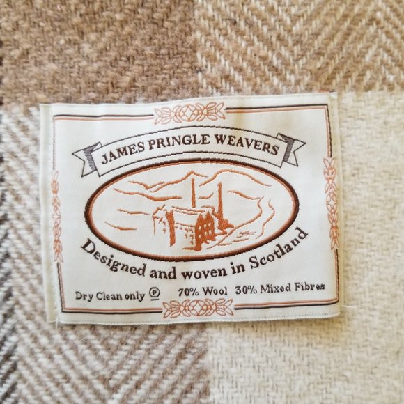 Vintage, traditional, woven wool blanket, fringe, picnic blanket +, Scotland - Picture 5 of 5